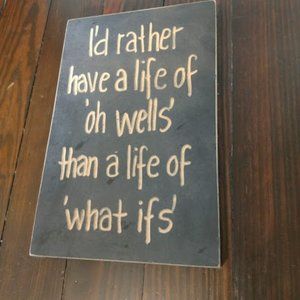 Motivational Wooden Plaque